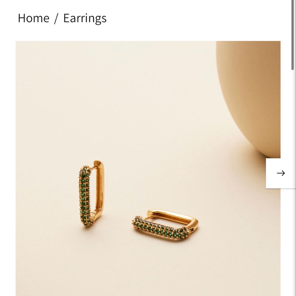 Mignonne Gavigan Gold and Green Textured Earrings